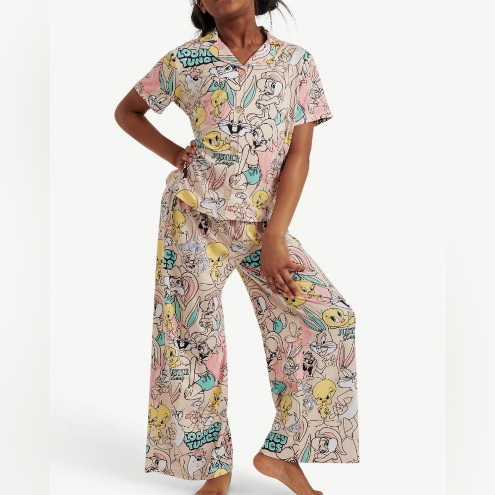 Justice x Looney Tunes Girls Pajama Set – Size XS (5/6) NWT - Picture 4 of 8